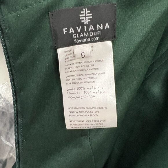 NWT Faviana Emerald Green Strapless Formal Gown $395 - Picture 12 of 14